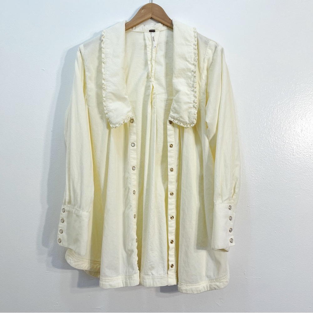 FREE PEOPLE PETER PAN COLLAR LONG SLEEVE TOP